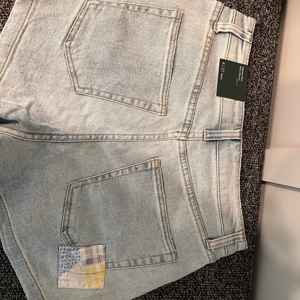High waisted jean shorts